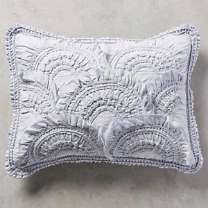 Anthropologie Rivulets Quilt + 2 Shams
